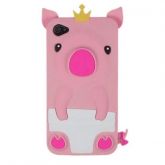 Case porco de coroa rosa claro