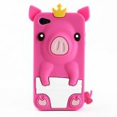 Case porco de coroa rosa pink